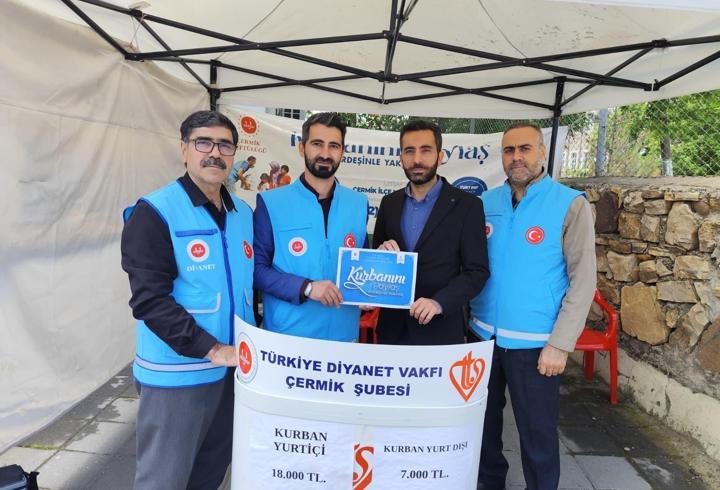 Çermik'te 230 kurban bağışı yapıldı