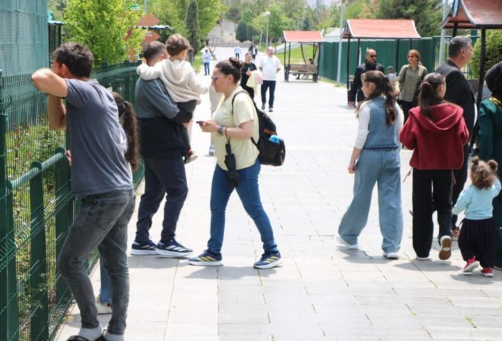 Kayseri Hayvanat Bahçesi'nde bayram yoğunluğu; bir günde 20 bin ziyaretçi/Ek fotoğraflar