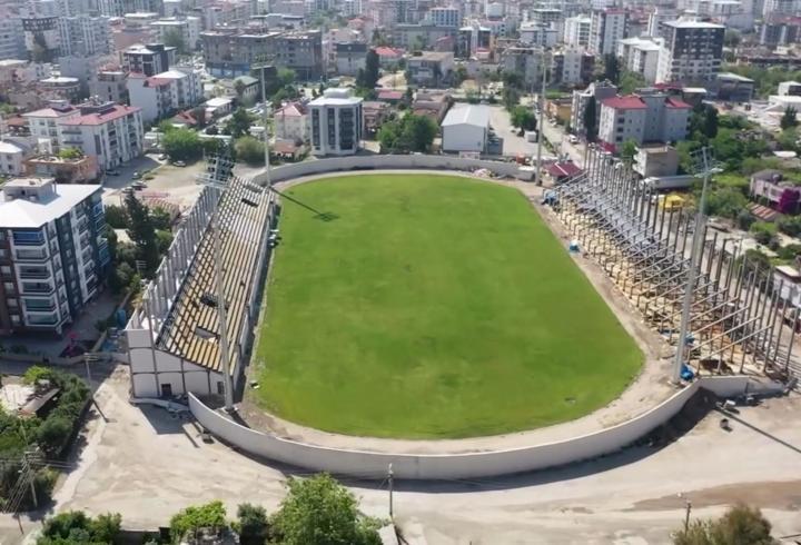 Osmaniye'de 7 Ocak Stadyumu’nun yapımı sürüyor