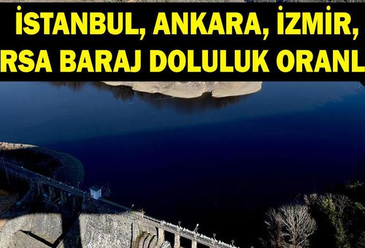 BARAJ DOLULUK ORANLARI 4 HAZİRAN: İstanbul, Ankara, İzmir ve Bursa'da baraj doluluk oranları yüzde kaç? Ömerli, Akyar barajı doluluk oranları