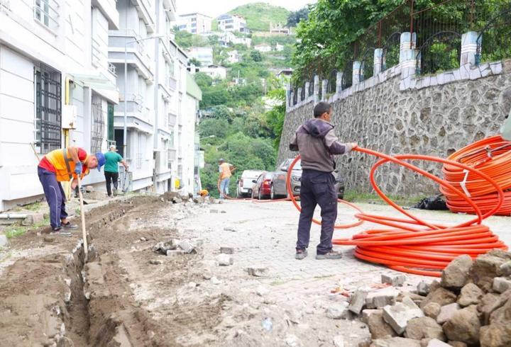 Canik Belediyesi, fiber optik ağ altyapı çalışmalarının yüzde 80'ini tamamladı