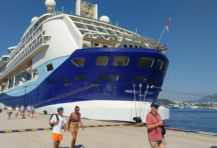 Bodrum’a kruvaziyerle 1790 turist geldi