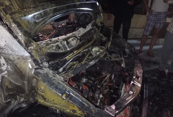 Hatay’da otomobil yangını