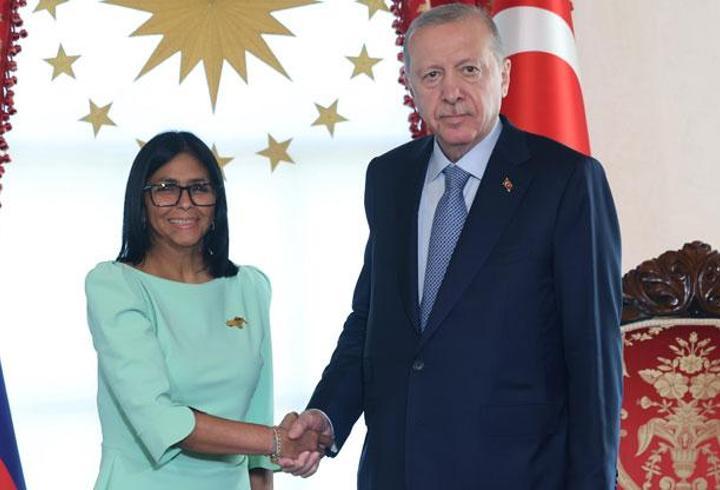 Cumhurbaşkanı Erdoğan, Venezuela Cumhurbaşkanı Vekili ile görüştü