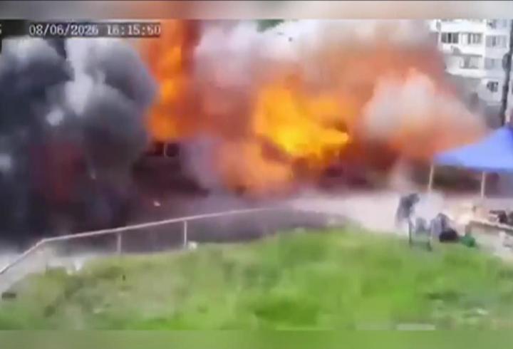 Ukrayna’da dronlu saldırı kamerada