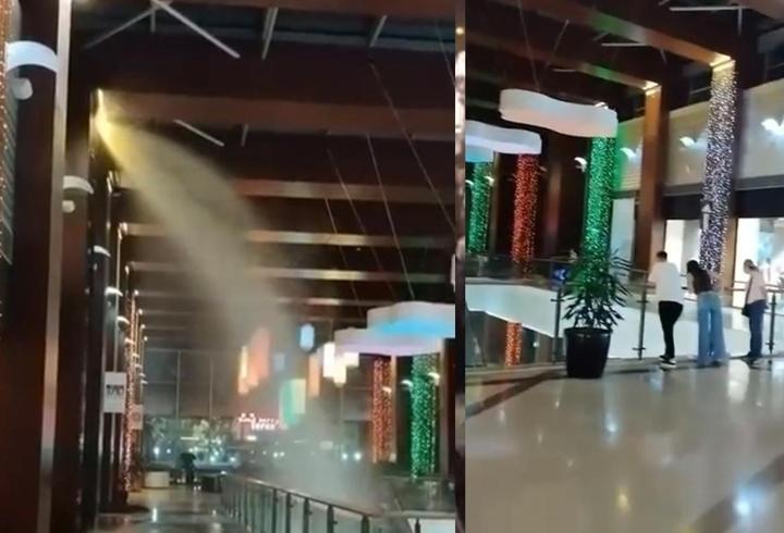 Bursa’da AVM'de panik! Fıskiyeler açıldı, ortalık göle döndü