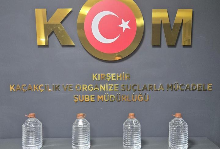 Kırşehir'de 20 litre etil alkol ele geçirildi