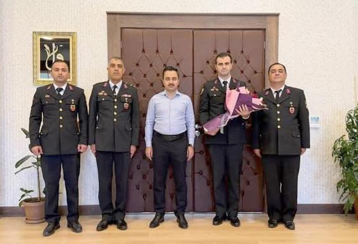 Kaymakam Erciyas’a jandarmadan ziyaret