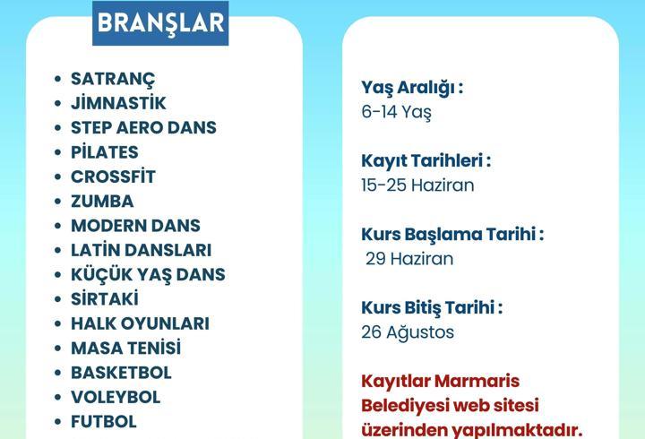 Muğla'da çocuklar için 17 branşta ücretsiz yaz kursu
