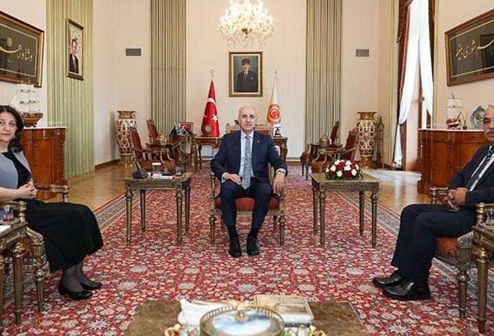 TBMM Başkanı Kurtulmuş, DEM Parti İmralı heyetini kabul etti