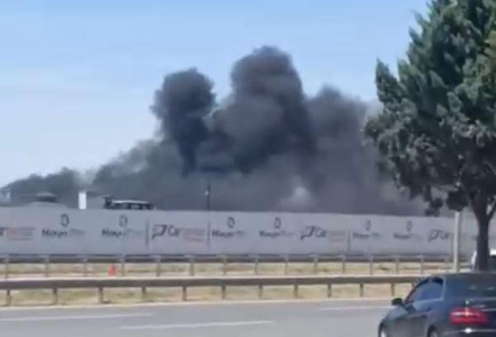 Ankara'da alçı fabrikasında yangın