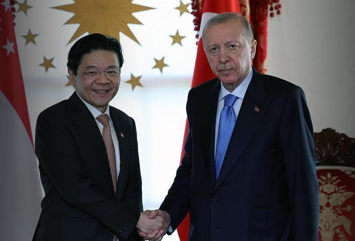 Cumhurbaşkanı Erdoğan, Singapur Başbakanı Wong'u kabul etti