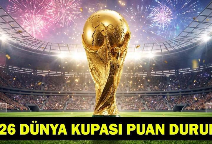 2026 DÜNYA KUPASI PUAN DURUMU | Dünya Kupası’nda İlk 3’te Hangi Takımlar Bulunuyor? Dünya Kupası Maç Sonuçları
