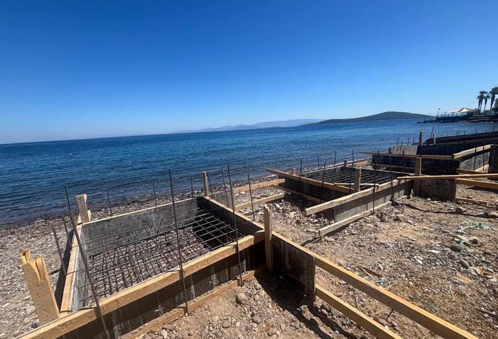 Bodrum'da sahilde beton dökümüne 150 bin lira ceza