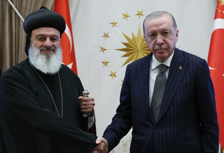 Cumhurbaşkanı Erdoğan, Süryani Ortodoks Kilisesi Patriği'ni kabul etti