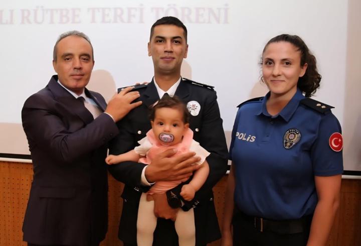 Emniyette rütbe terfi töreni