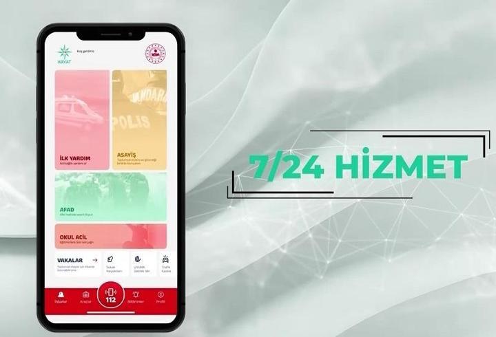 HAYAT 112'DE 1 AYDA 12 MİLYON İŞLEM!