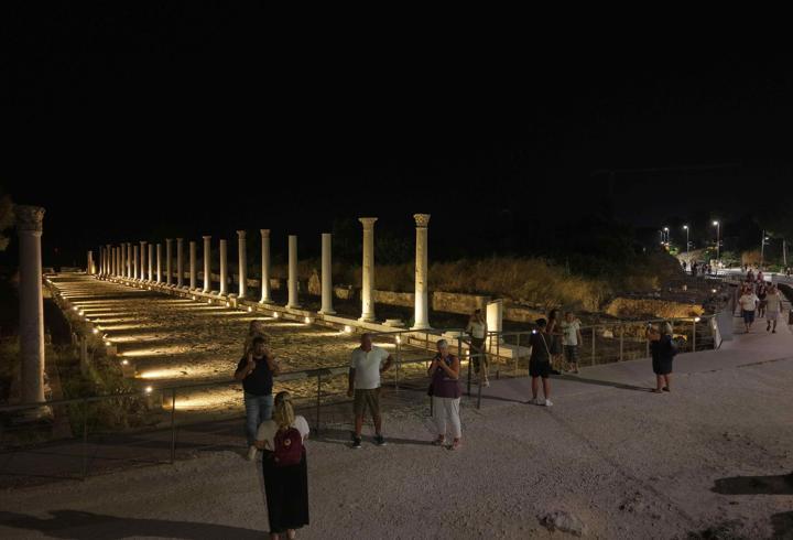 Side Antik Kenti'nde gece müzeciliğine yoğun ilgi! Ziyaret rotası genişletildi