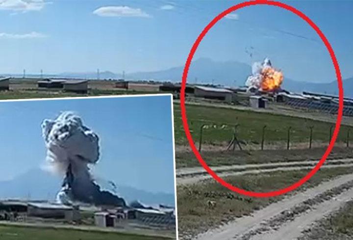 Niğde'de havai fişek fabrikasındaki patlama anı kamerada