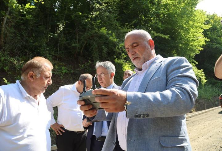Başkan Sandıkçı çalışmaları dronla yerinde inceleme