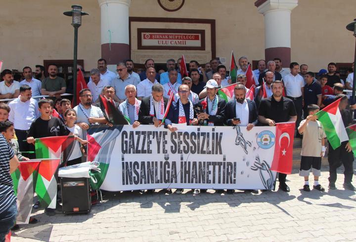 Şırnak’ta Cuma çıkışı İsrail protestosu