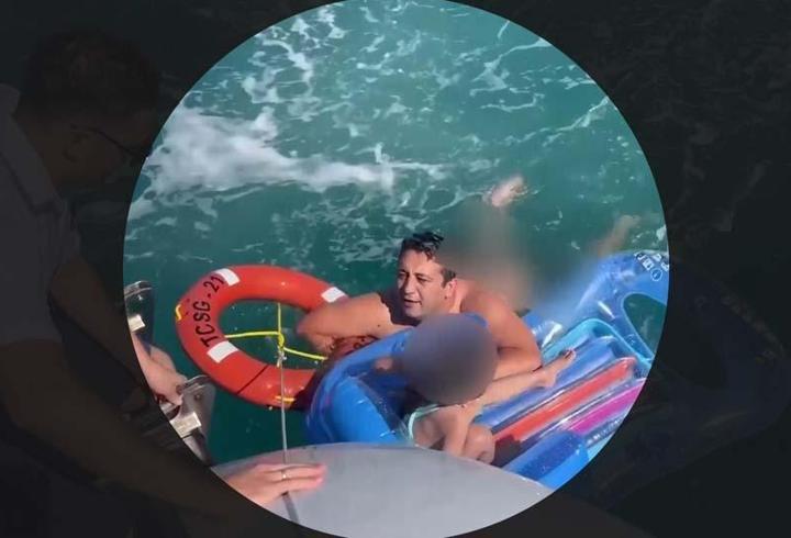 YÜREKLER AĞZA GELDİ! Küçük kız denizde kilometrelerce açığa sürüklendi