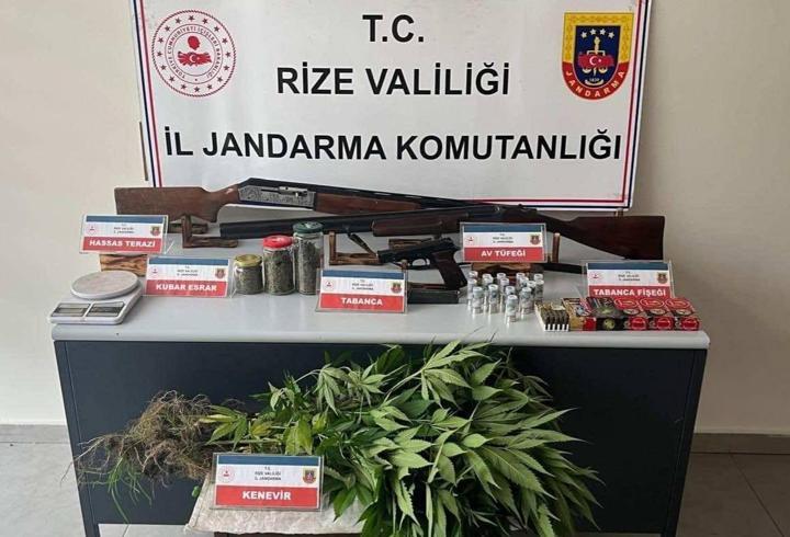 Rize'de uyuşturucu satıcıları ve aranan şüphelilere yönelik operasyon: 6 gözaltı