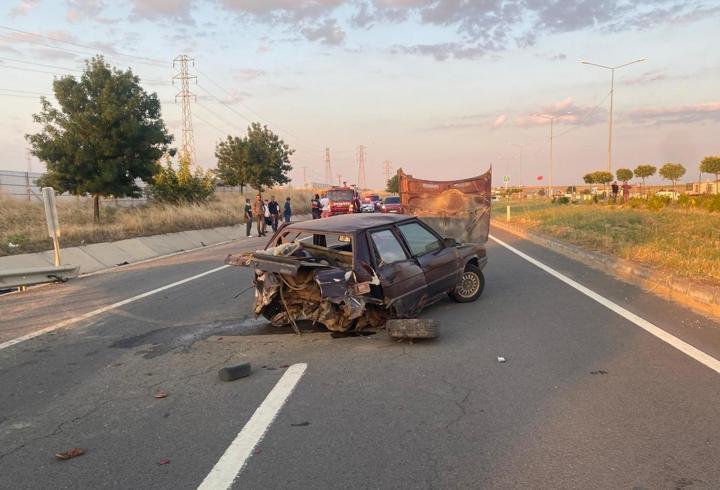 Edirne’de iki otomobil çarpıştı; 1 yaralı