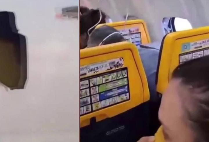 Gökyüzünde ölümle burun buruna! Uçan uçakta yolcu camdan dışarı savruldu