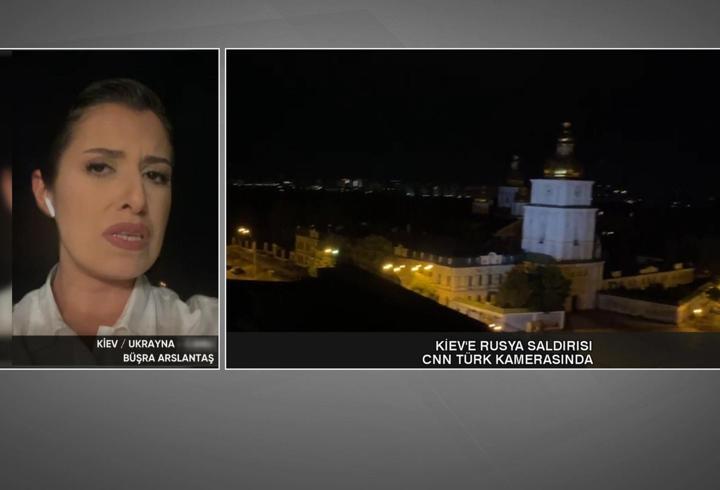 Rusya Kiev'i vurdu: CNN TÜRK yayındaydı | İşte bombalanan sokaklar