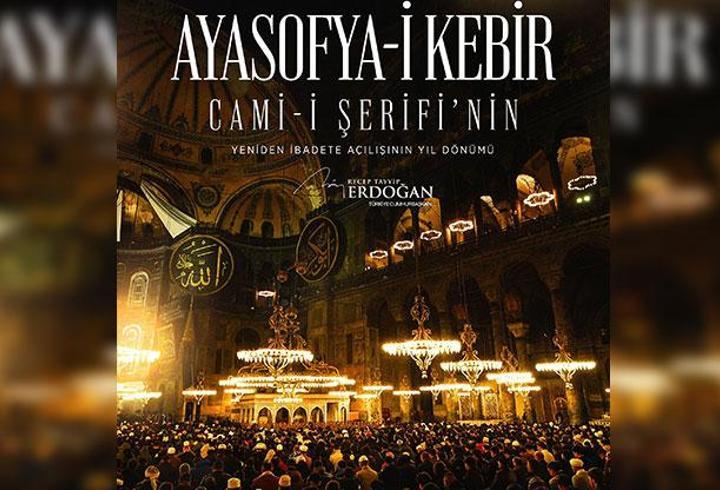 Cumhurbaşkanı Erdoğan’dan Ayasofya paylaşımı
