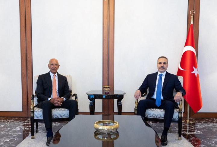 Hakan Fidan, ABD Büyükelçisi Tom Barrack'ı kabul etti