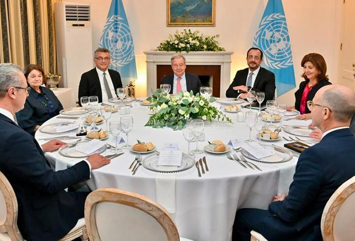 KKTC Cumhurbaşkanı Erhürman, Guterres ve Hristodulidis ile bir araya geldi