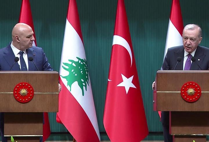 SON DAKİKA HABERİ: Lübnan Cumhurbaşkanı Ankara'da! Cumhurbaşkanı Erdoğan'dan önemli açıklamalar