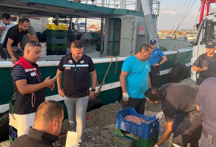 Enez'de trol teknelerine yönelik su ürünleri denetimi yapıldı