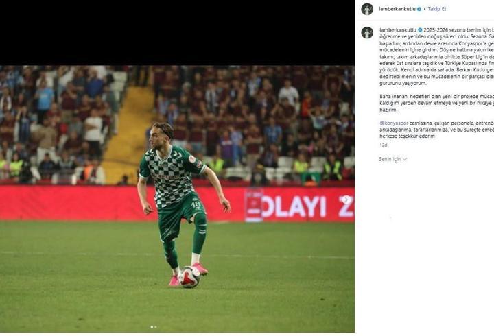 Berkan Kutlu Konyaspor'a veda etti