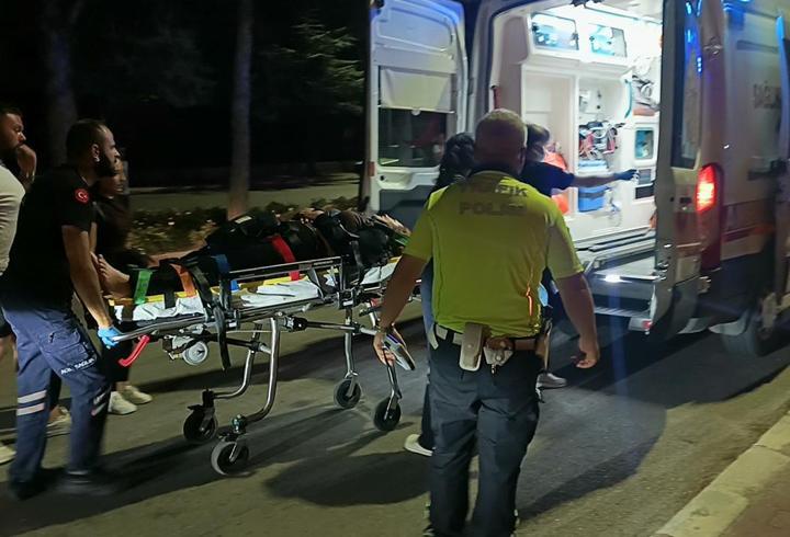 Motosikletten düşen sürücü yaralandı