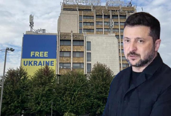 Kosova'da Zelenskiy'e büyük tepki! Ukrayna bayrağı indirildi