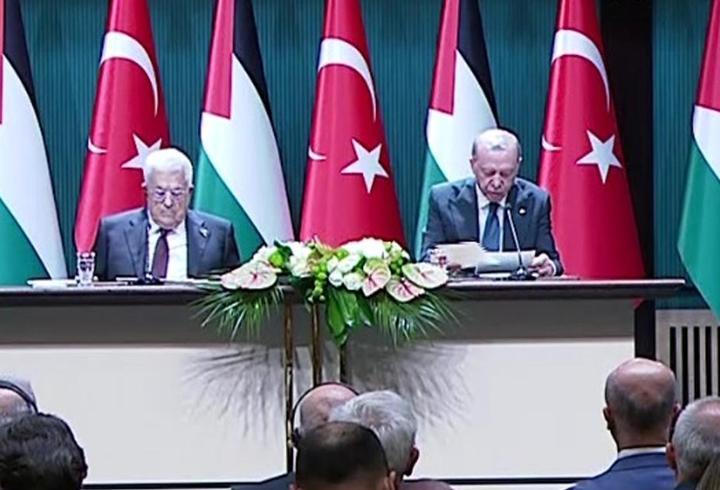 SON DAKİKA HABERİ: Filistin Devlet Başkanı Abbas Ankara'da! Cumhurbaşkanı Erdoğan: 2026'da 3 bin 800 Filistinli sürüldü