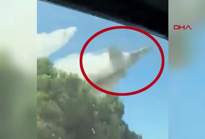 Yalova'da düşen F-16 üstlerinden böyle geçmiş