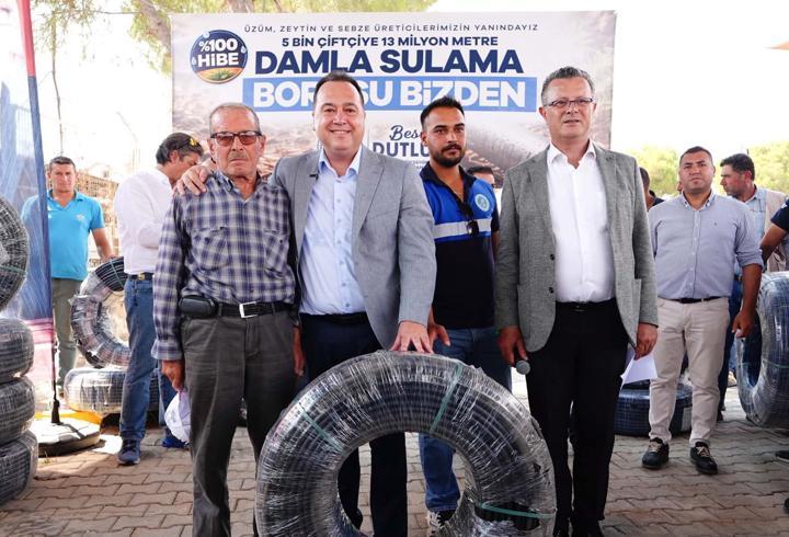 Manisa Büyükşehir'den Alaşehir'e 13,2 milyon TL'lik damla sulama desteği