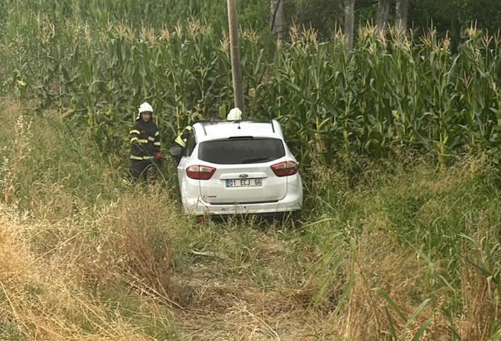 Şarampole giren otomobilde 4 yaralı