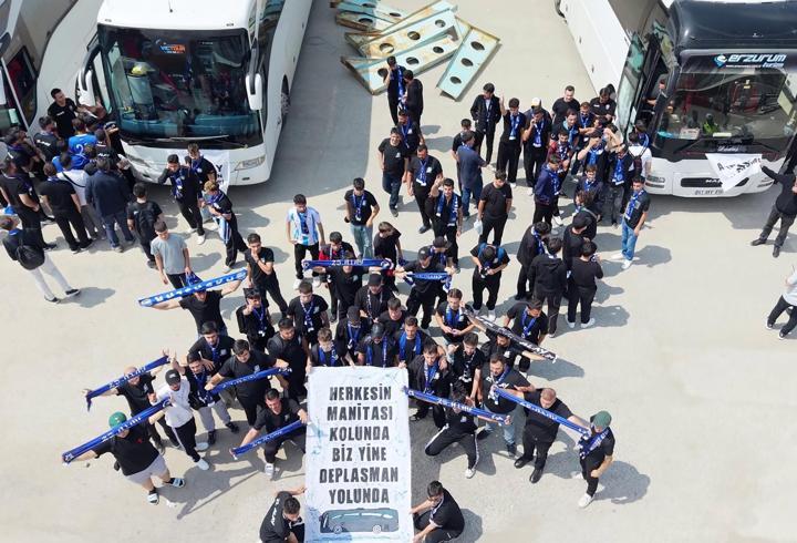 Erzurumspor taraftarı Diyarbakır deplasmanı için yola çıktı