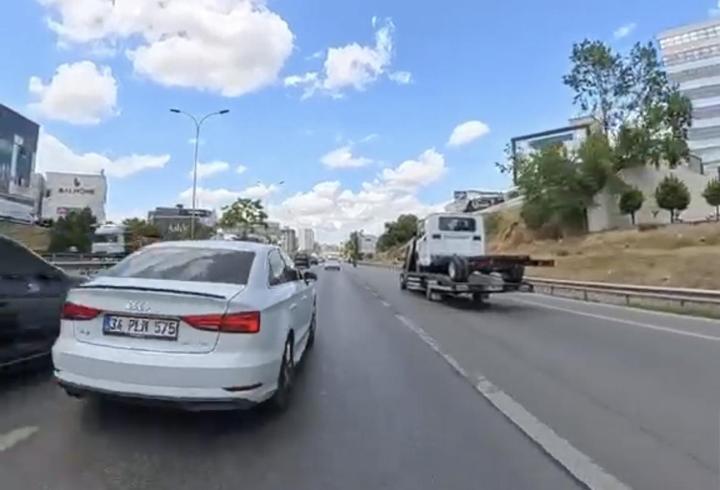 Maltepe’de trafikte makas atarak ilerleyen sürücüye 115 bin lira ceza