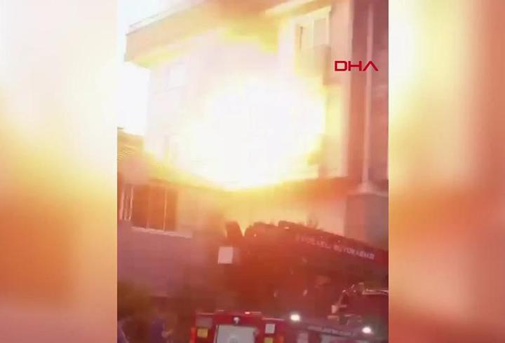 Kocaeli'deki doğal gaz patlaması kamerada