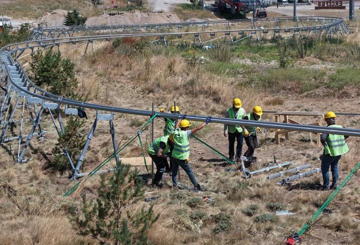 Erciyes Kayak Merkezi'nde dağ kızağı projesinde çalışmalar sürüyor