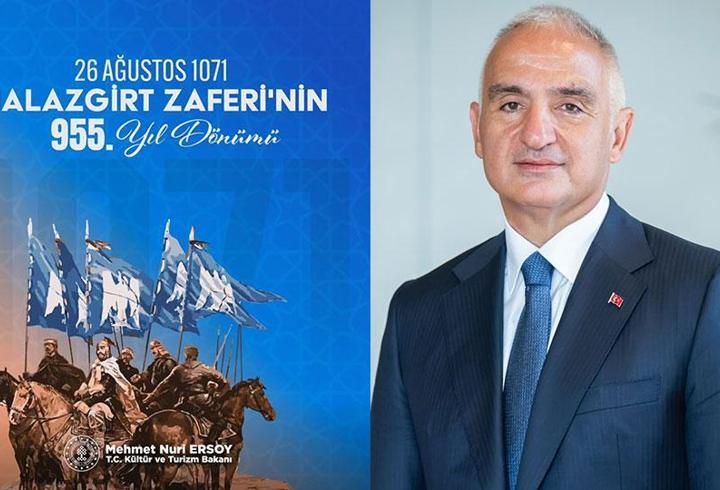 Bakanı Ersoy'dan Malazgirt paylaşımı: "Anadolu’nun kaderini değiştiren tarihi devrin başlangıcı"