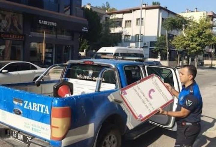 Nilüfer’de kaldırım işgallerine karşı denetim sürüyor