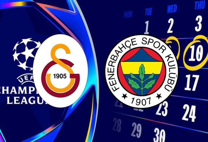 Galatasaray ve Fenerbahçe'nin, Şampiyonlar Ligi fikstürü belli oldu