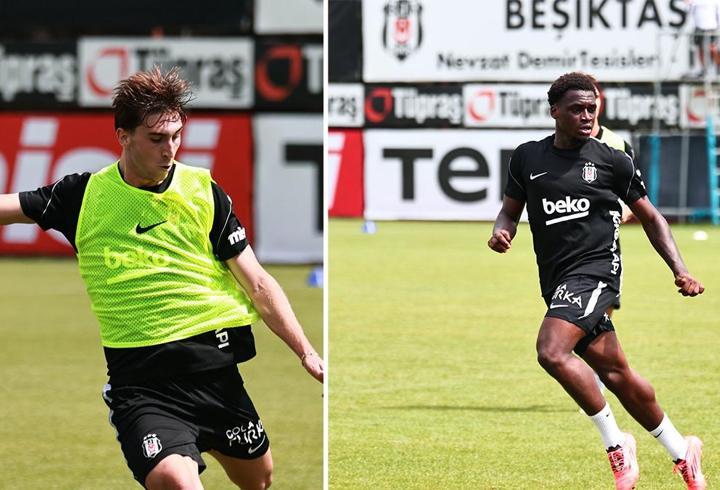 Beşiktaş'ta yeni transferler ilk antrenmanına çıktı